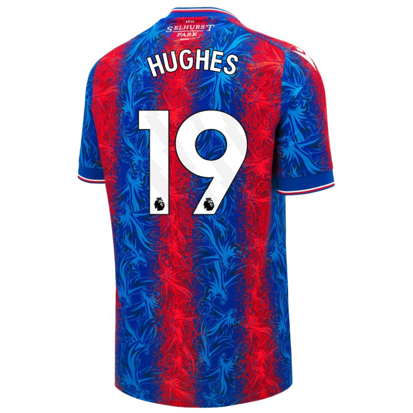 Kandiny Bambino Maglia Will Hughes #19 Strisce Rosso Blu Kit Gara Home 2024/25 Maglietta