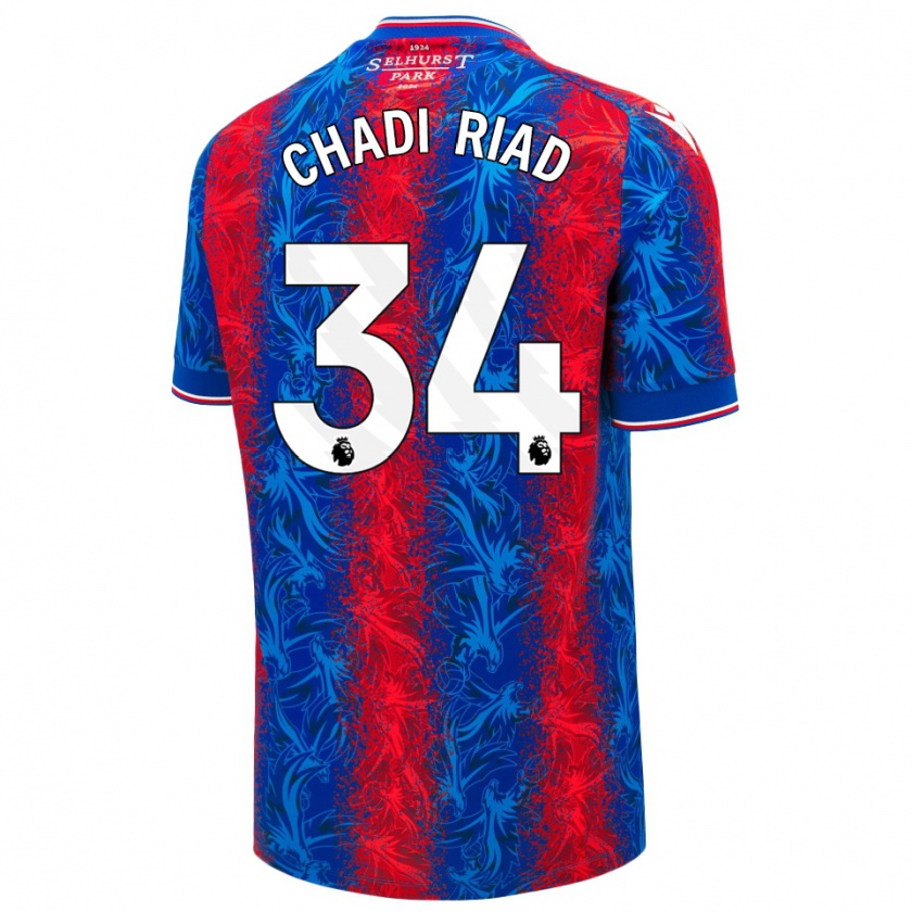 Kandiny Kinder Chadi Riad #34 Rot Blauen Streifen Heimtrikot Trikot 2024/25 T-Shirt Österreich