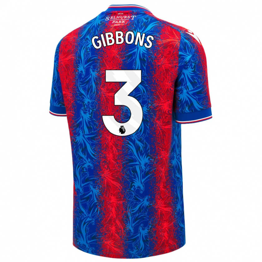 Kandiny Bambino Maglia Felicity Gibbons #3 Strisce Rosso Blu Kit Gara Home 2024/25 Maglietta