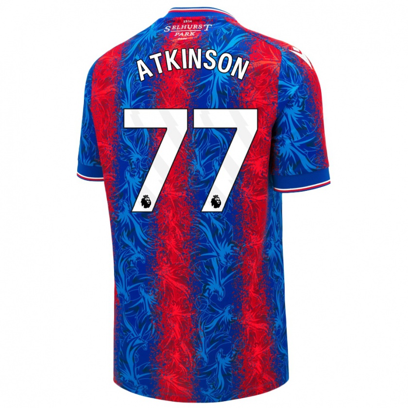 Kandiny Kinderen Isibeal Atkinson #77 Rood Blauwe Strepen Thuisshirt Thuistenue 2024/25 T-Shirt