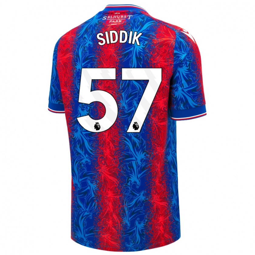 Kandiny Kinderen Cardo Siddik #57 Rood Blauwe Strepen Thuisshirt Thuistenue 2024/25 T-Shirt