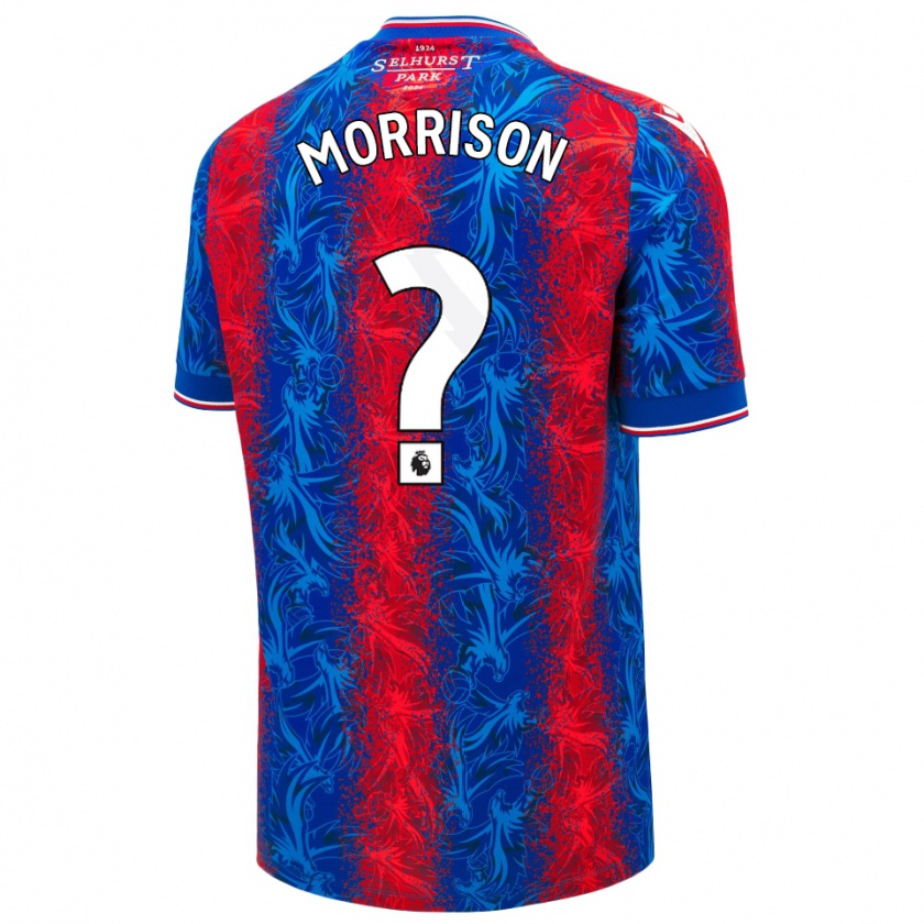 Kandiny Bambino Maglia Jack Wells-Morrison #0 Strisce Rosso Blu Kit Gara Home 2024/25 Maglietta