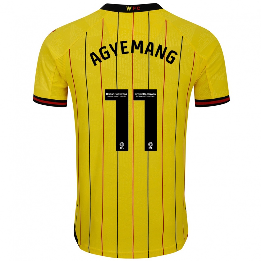 Kandiny Kinderen Michelle Agyemang #11 Geel Zwart Thuisshirt Thuistenue 2024/25 T-Shirt België