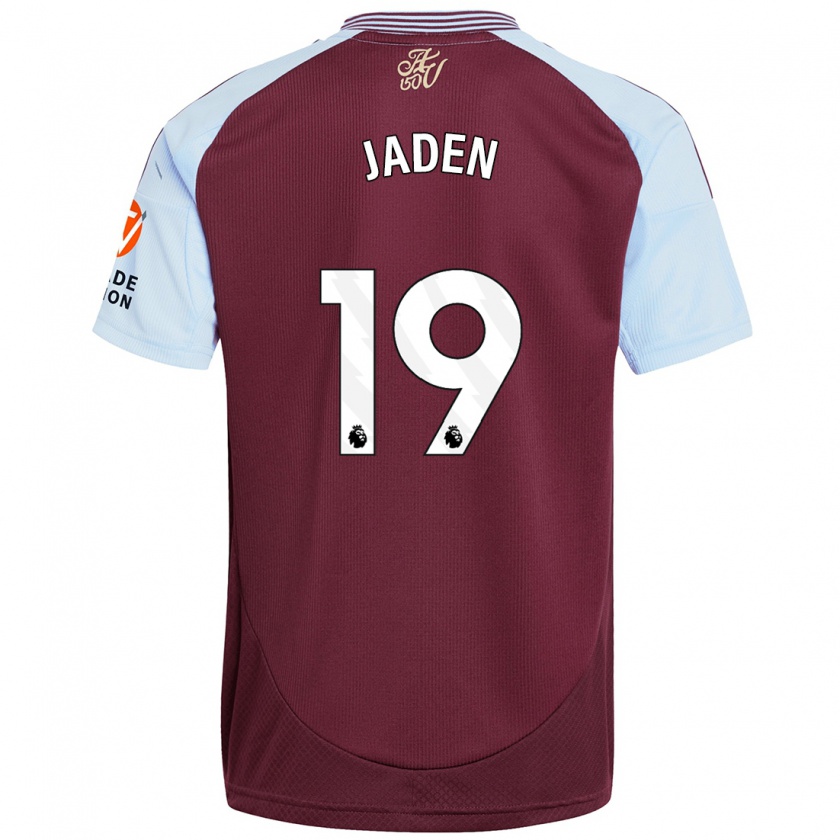 Kandiny Kinderen Jaden Philogene #19 Bordeaux Hemelsblauw Thuisshirt Thuistenue 2024/25 T-Shirt