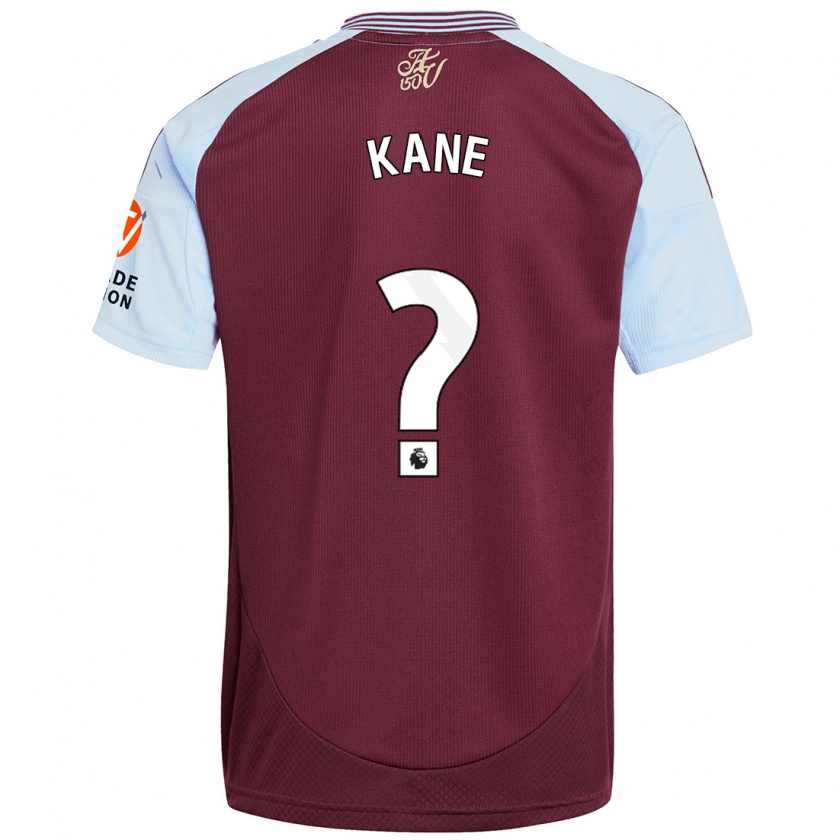 Kandiny Kinderen Kane Taylor #0 Bordeaux Hemelsblauw Thuisshirt Thuistenue 2024/25 T-Shirt