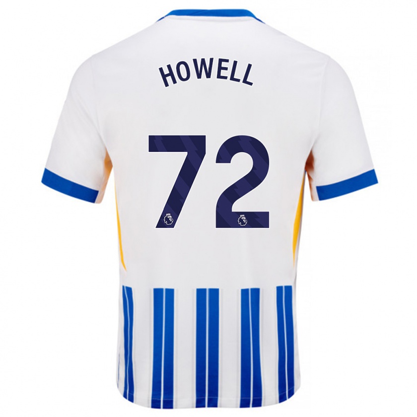 Kandiny Kinderen Harry Howell #72 Wit Blauwe Krijtstrepen Thuisshirt Thuistenue 2024/25 T-Shirt