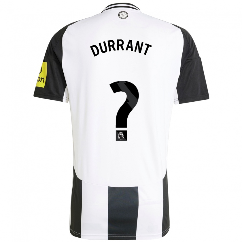 Kandiny Niño Camiseta Jake Durrant #0 Blanco Negro 1ª Equipación 2024/25 La Camisa México