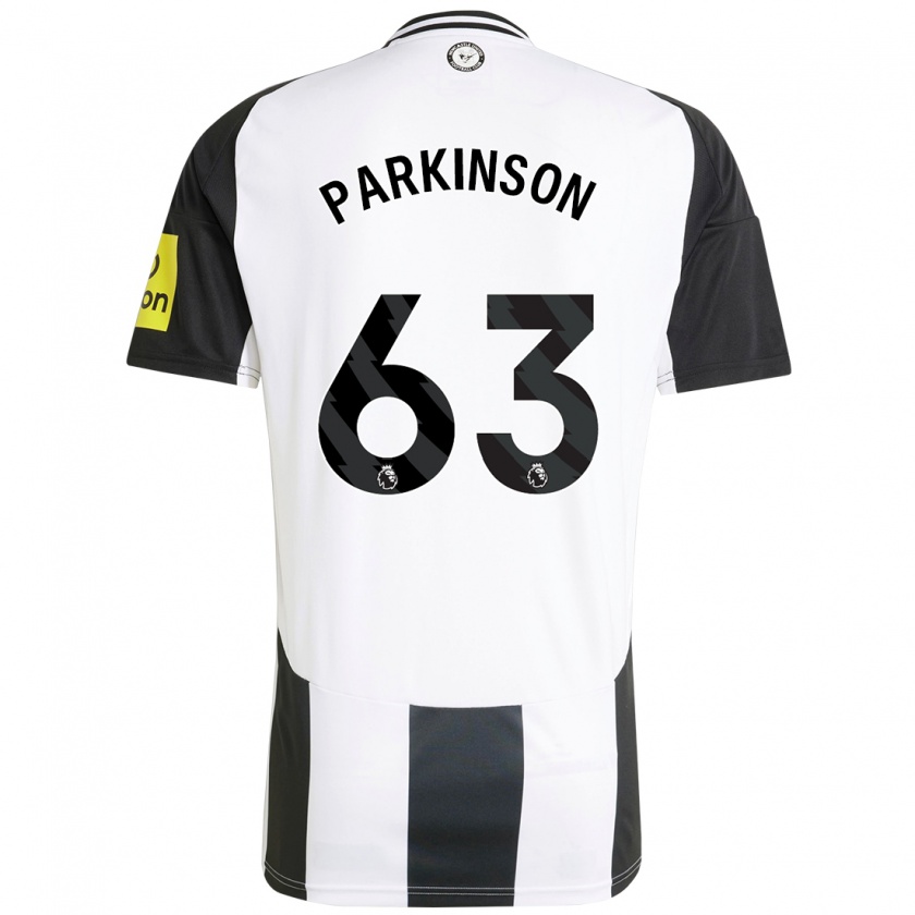 Kandiny Niño Camiseta Ben Parkinson #63 Blanco Negro 1ª Equipación 2024/25 La Camisa