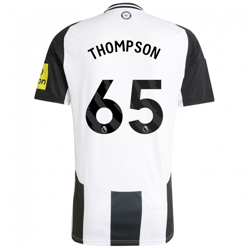 Kandiny Niño Camiseta Ciaran Thompson #65 Blanco Negro 1ª Equipación 2024/25 La Camisa