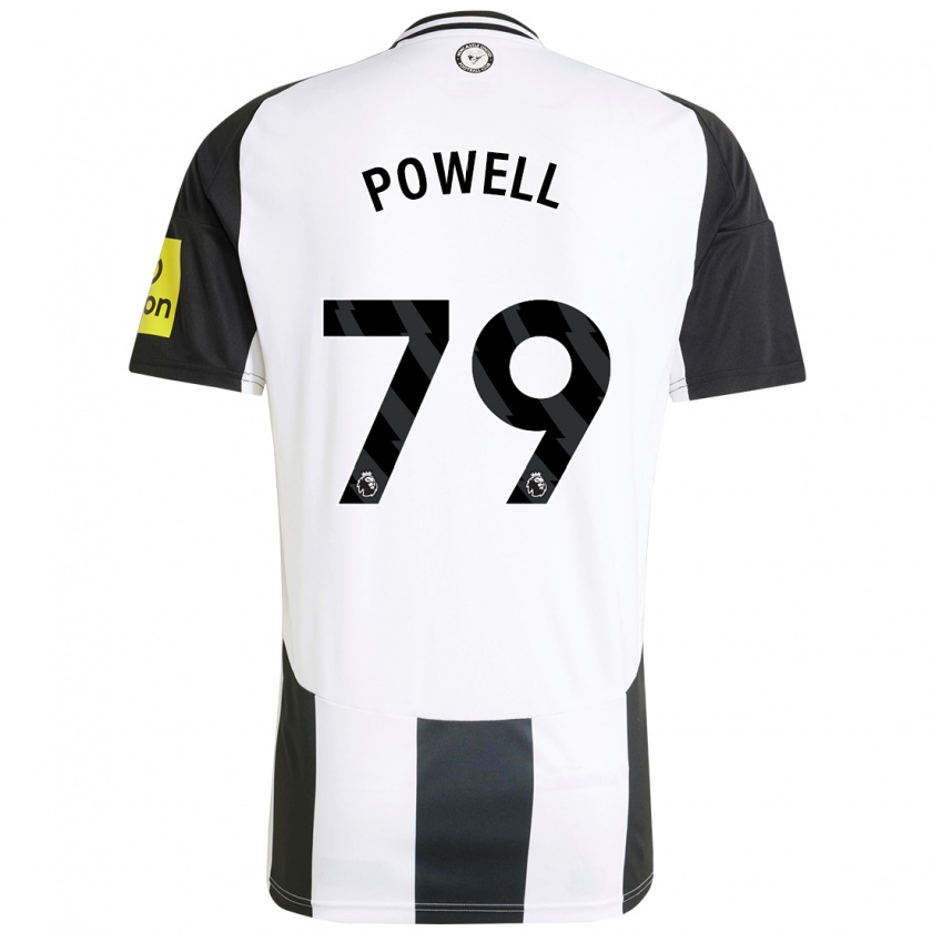 Kandiny Kinderen Rory Powell #79 Wit Zwart Thuisshirt Thuistenue 2024/25 T-Shirt