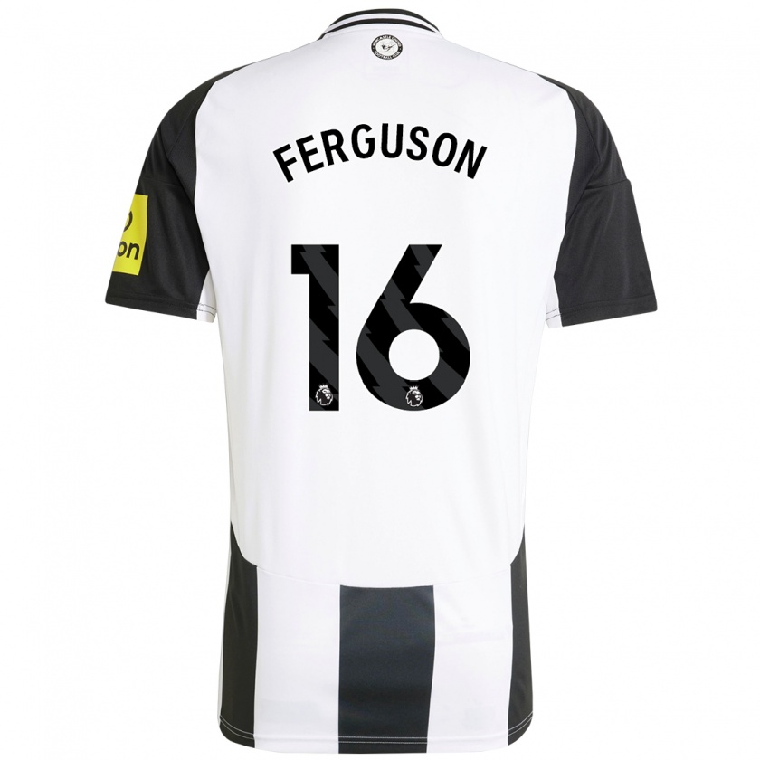 Kandiny Bambino Maglia Becky Ferguson #16 Bianco Nero Kit Gara Home 2024/25 Maglietta