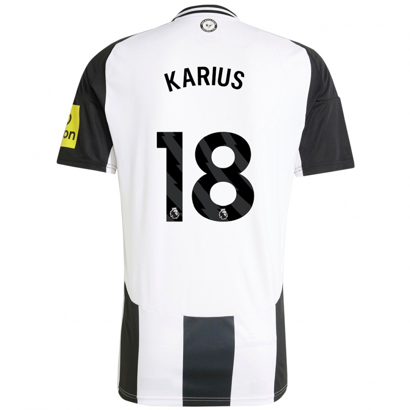 Kandiny Kinderen Loris Karius #18 Wit Zwart Thuisshirt Thuistenue 2024/25 T-Shirt