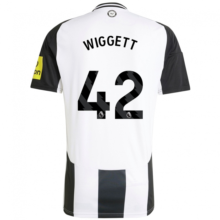 Kandiny Bambino Maglia Charlie Wiggett #42 Bianco Nero Kit Gara Home 2024/25 Maglietta