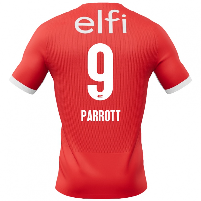 Kandiny Niño Camiseta Troy Parrott #9 Rojo Blanco 1ª Equipación 2024/25 La Camisa