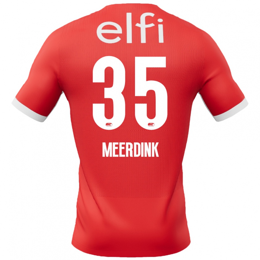 Kandiny Kinderen Mexx Meerdink #35 Rood Wit Thuisshirt Thuistenue 2024/25 T-Shirt