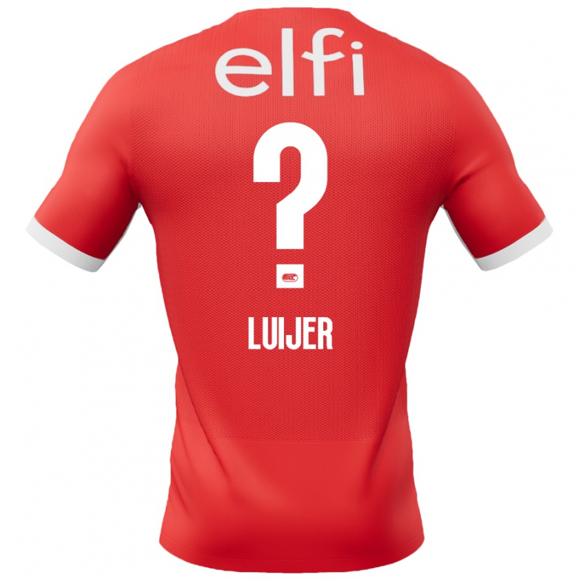 Kandiny Niño Camiseta Rick Luijer #0 Rojo Blanco 1ª Equipación 2024/25 La Camisa México