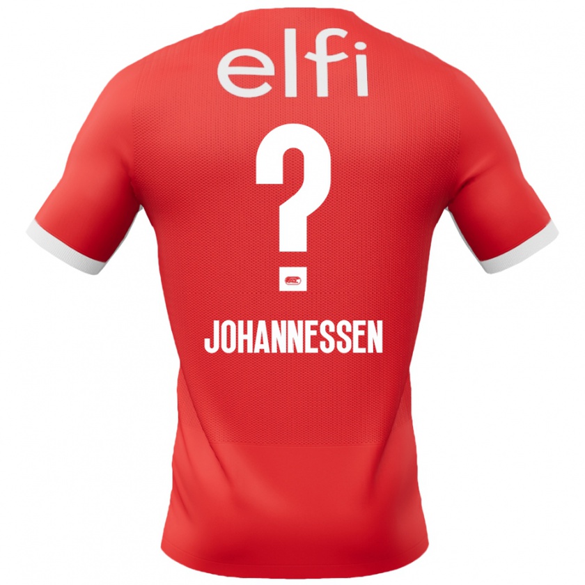 Kandiny Kinderen Tómas Johannessen #0 Rood Wit Thuisshirt Thuistenue 2024/25 T-Shirt