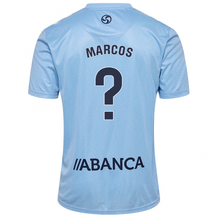 Kandiny Niño Camiseta Óscar Marcos #0 Azul Cielo 1ª Equipación 2024/25 La Camisa