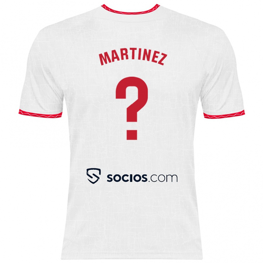 Kandiny Kinderen Mario Martínez #0 Wit Rood Thuisshirt Thuistenue 2024/25 T-Shirt