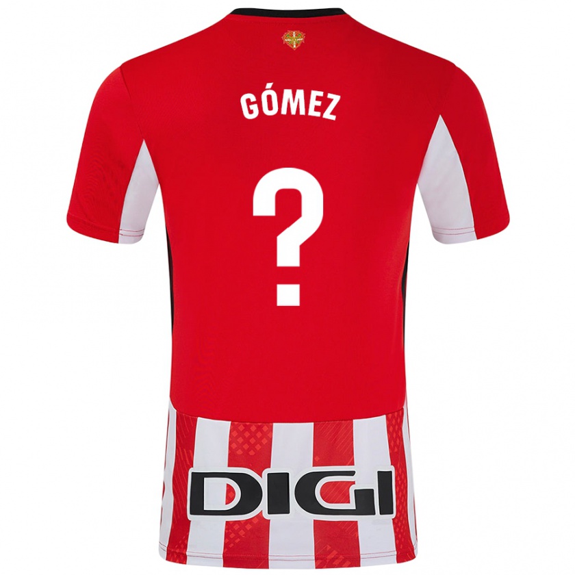 Kandiny Kinderen Xabi Gómez #0 Rood Wit Thuisshirt Thuistenue 2024/25 T-Shirt België