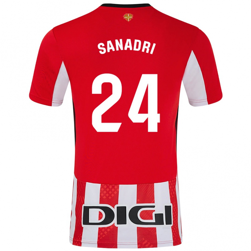 Kandiny Bambino Maglia Sanadri #24 Rosso Bianco Kit Gara Home 2024/25 Maglietta