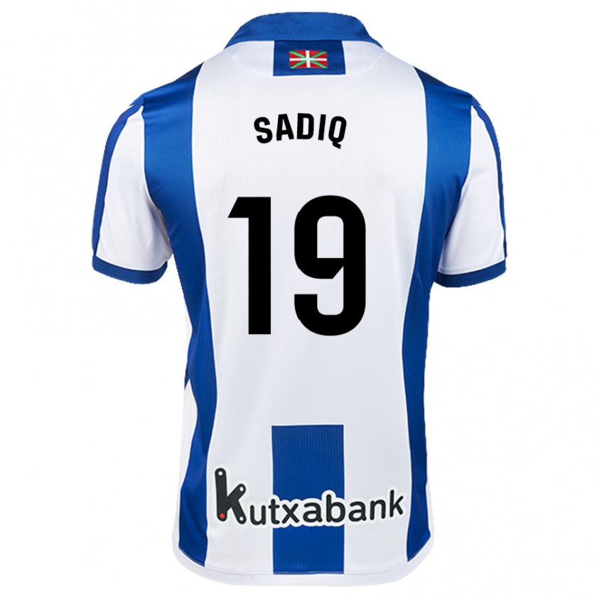 Kandiny Bambino Maglia Umar Sadiq #19 Bianco Blu Kit Gara Home 2024/25 Maglietta