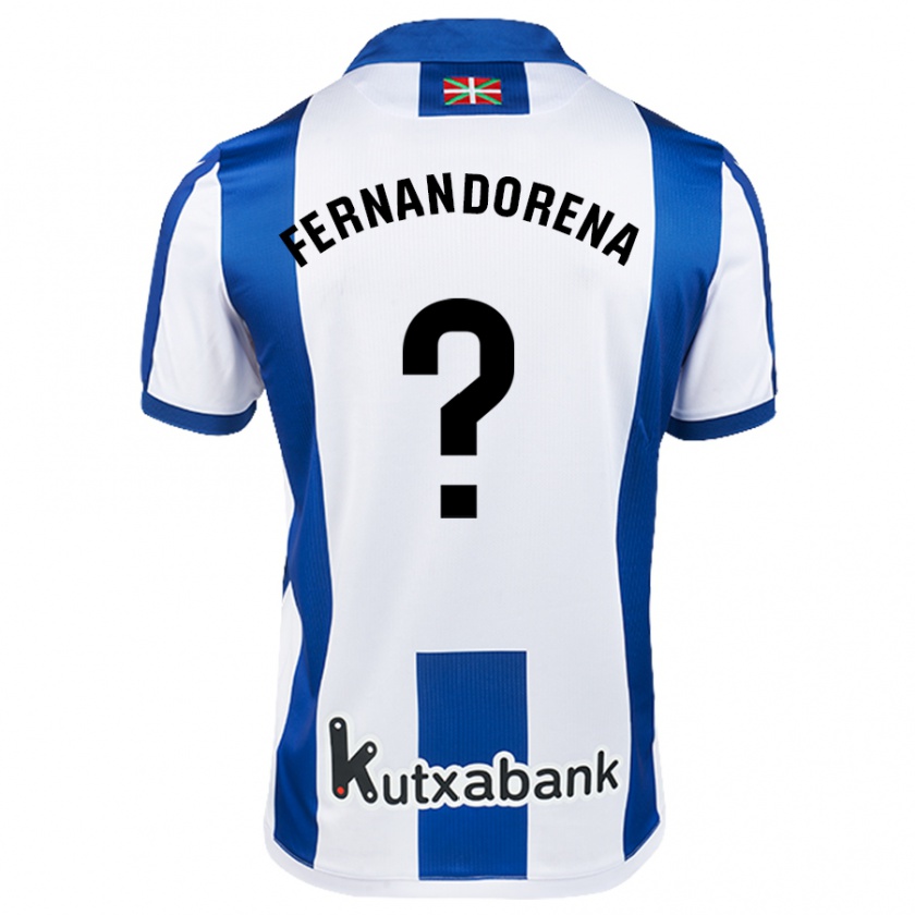 Kandiny Kinderen Alex Fernandorena #0 Wit Blauw Thuisshirt Thuistenue 2024/25 T-Shirt