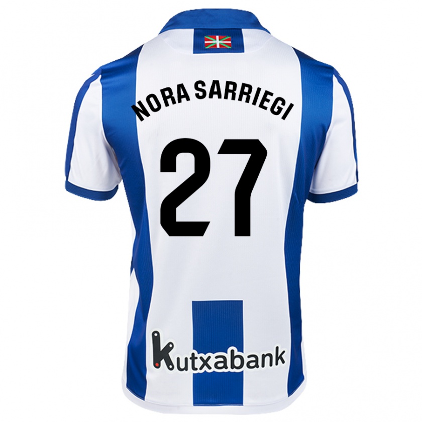 Kandiny Kinder Nora Sarriegi Galdos #27 Weiß Blau Heimtrikot Trikot 2024/25 T-Shirt Österreich