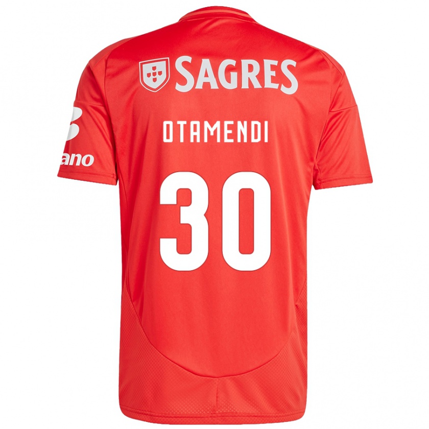 Kandiny Niño Camiseta Nicolás Otamendi #30 Rojo Blanco 1ª Equipación 2024/25 La Camisa