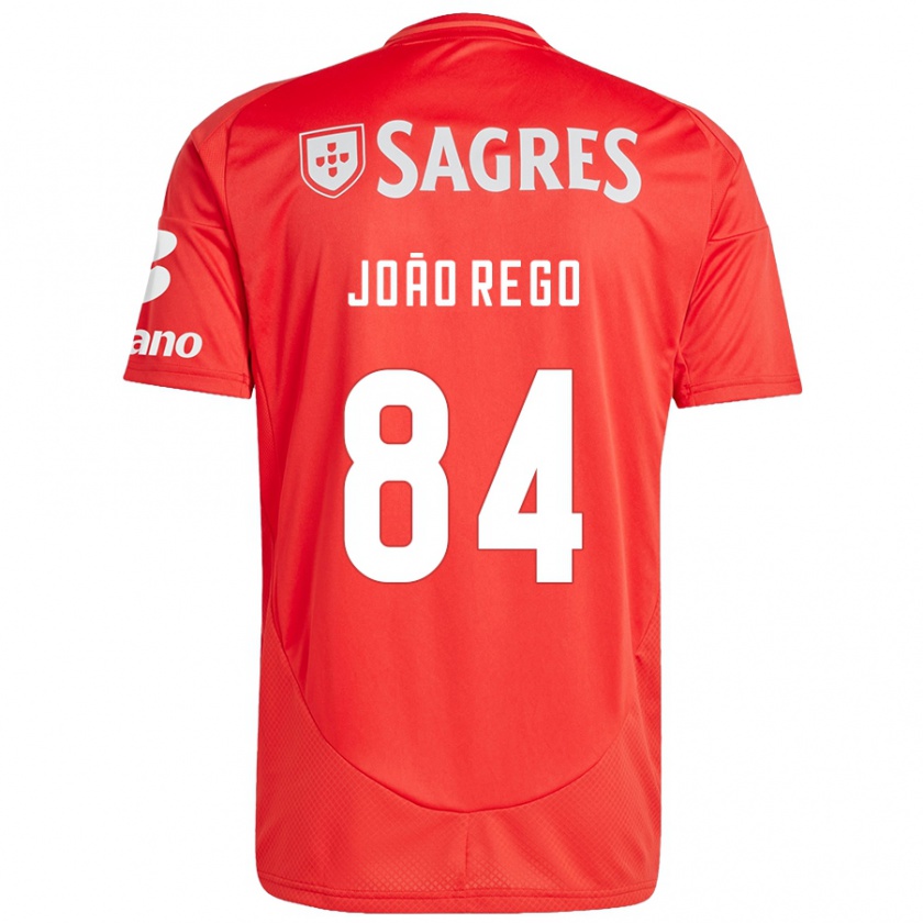 Kandiny Kinderen João Rêgo #84 Rood Wit Thuisshirt Thuistenue 2024/25 T-Shirt