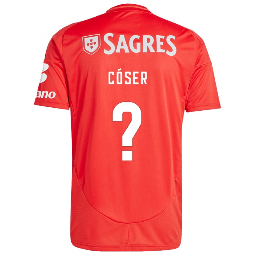 Kandiny Kinderen Tiago Cóser #0 Rood Wit Thuisshirt Thuistenue 2024/25 T-Shirt België