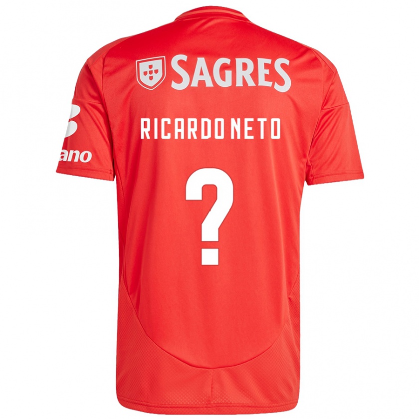 Kandiny Kinderen Ricardo Neto #0 Rood Wit Thuisshirt Thuistenue 2024/25 T-Shirt