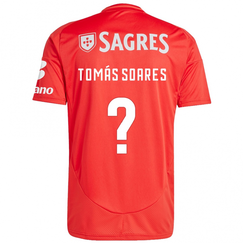 Kandiny Kinderen Tomás Soares #0 Rood Wit Thuisshirt Thuistenue 2024/25 T-Shirt