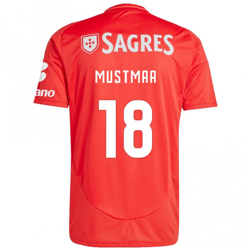 Kandiny Kinderen Karel Mustmaa #18 Rood Wit Thuisshirt Thuistenue 2024/25 T-Shirt België