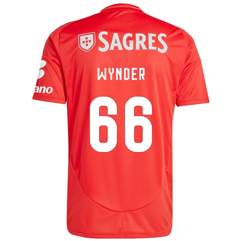 Kandiny Bambino Maglia Joshua Wynder #66 Rosso Bianco Kit Gara Home 2024/25 Maglietta