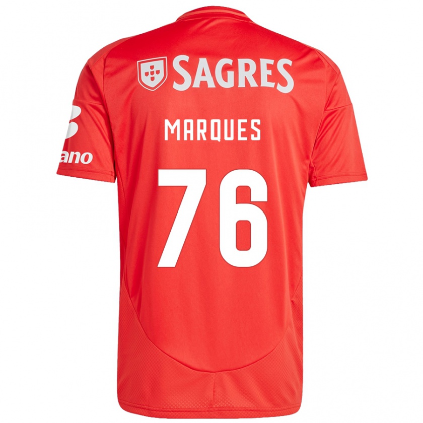 Kandiny Bambino Maglia Gustavo Marques #76 Rosso Bianco Kit Gara Home 2024/25 Maglietta