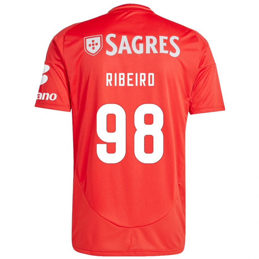 Kandiny Kinderen Ricardo Ribeiro #98 Rood Wit Thuisshirt Thuistenue 2024/25 T-Shirt België