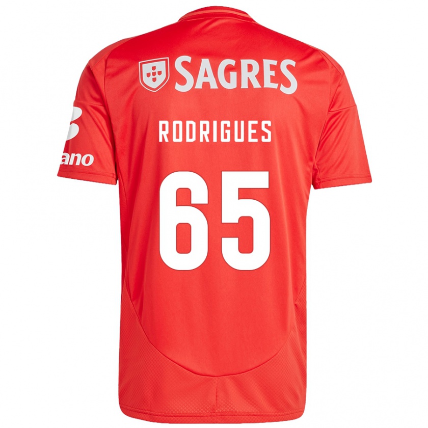 Kandiny Kinderen Rafael Rodrigues #65 Rood Wit Thuisshirt Thuistenue 2024/25 T-Shirt