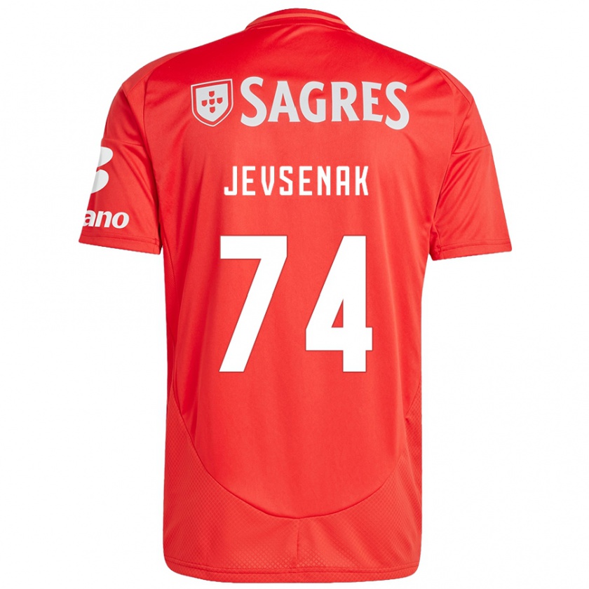 Kandiny Bambino Maglia Zan Jevsenak #74 Rosso Bianco Kit Gara Home 2024/25 Maglietta