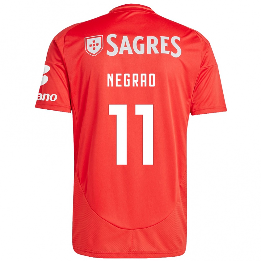 Kandiny Niño Camiseta Maria Negrao #11 Rojo Blanco 1ª Equipación 2024/25 La Camisa México