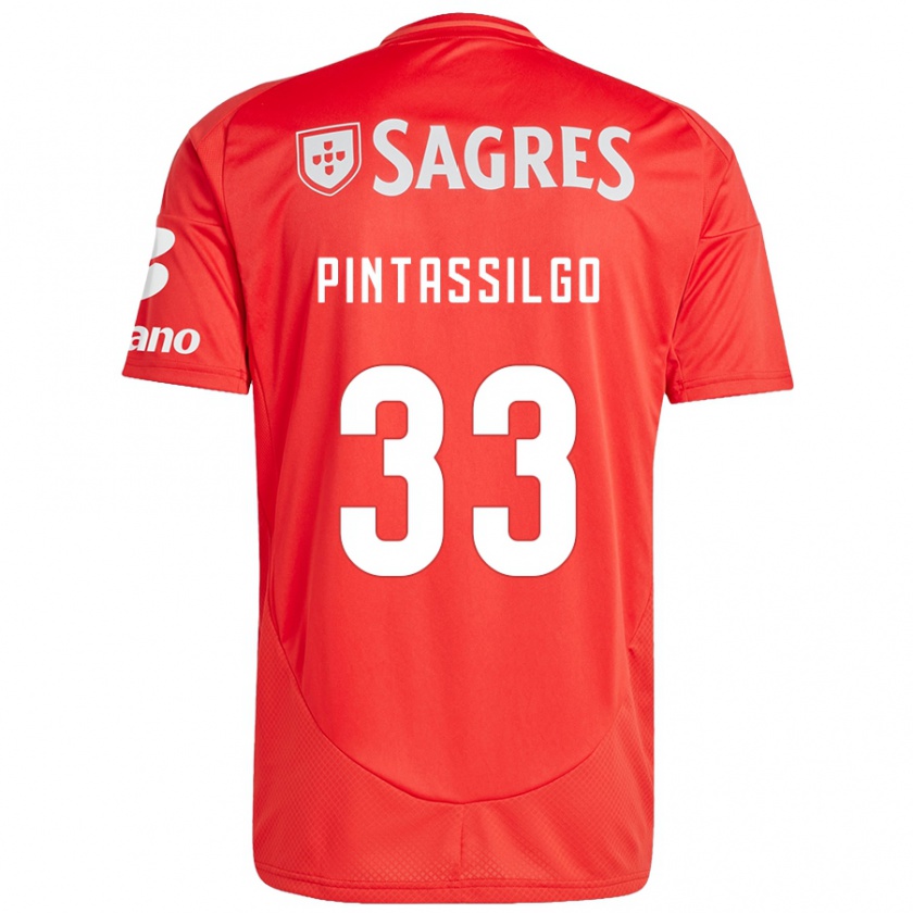 Kandiny Kinderen Lara Pintassilgo #33 Rood Wit Thuisshirt Thuistenue 2024/25 T-Shirt