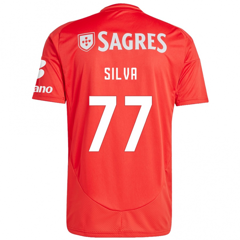 Kandiny Niño Camiseta Jessica Silva #77 Rojo Blanco 1ª Equipación 2024/25 La Camisa México