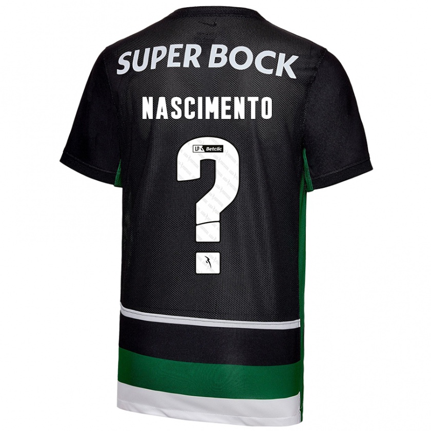 Kandiny Niño Camiseta Sandro Nascimento #0 Negro Blanco Verde 1ª Equipación 2024/25 La Camisa