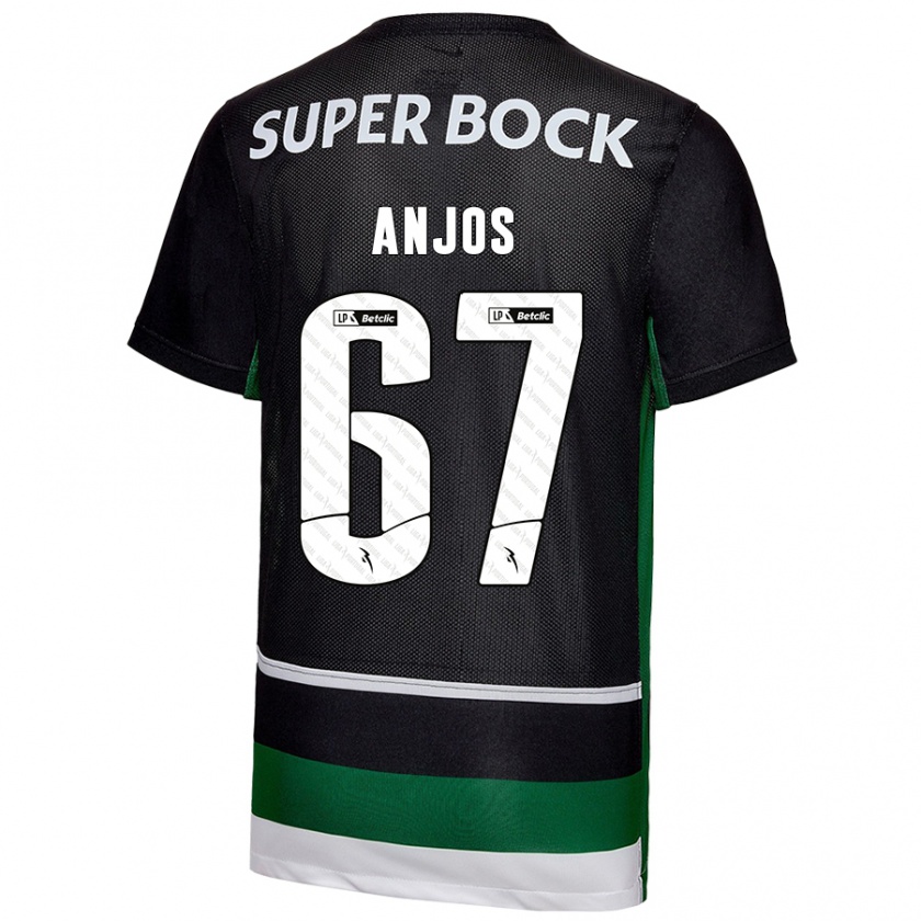 Kandiny Kinder Lucas Anjos #67 Schwarz Weiß Grün Heimtrikot Trikot 2024/25 T-Shirt Österreich