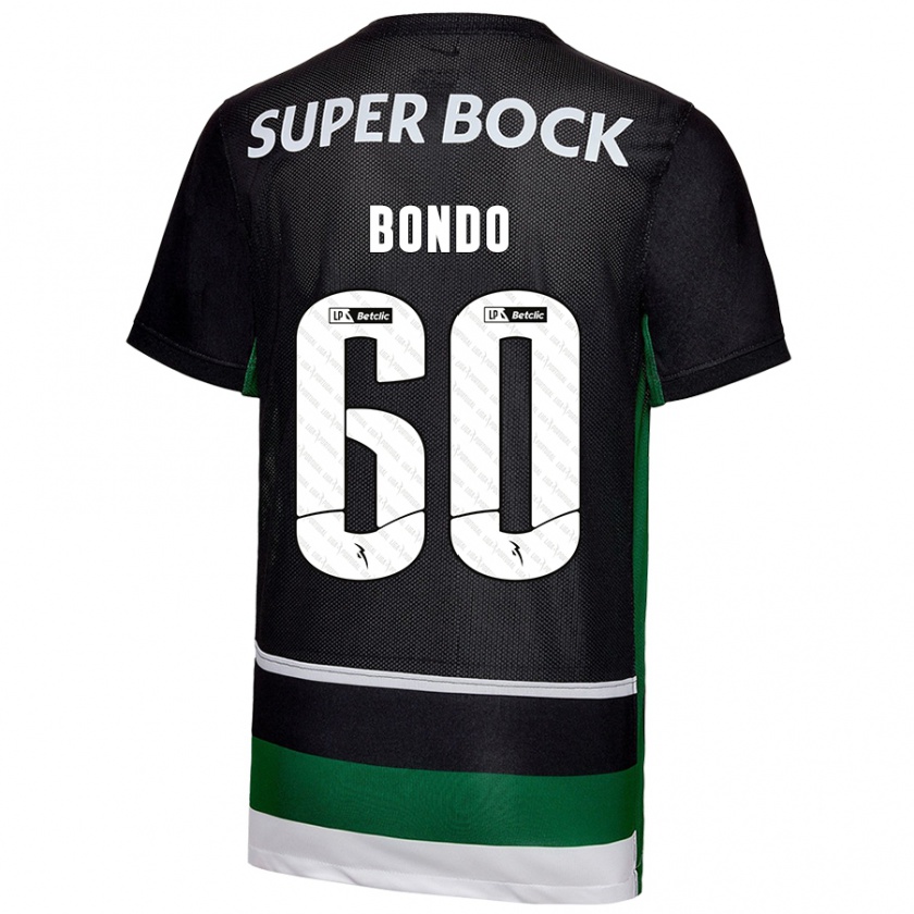 Kandiny Kinderen Pedro Bondo #60 Zwart Wit Groen Thuisshirt Thuistenue 2024/25 T-Shirt België