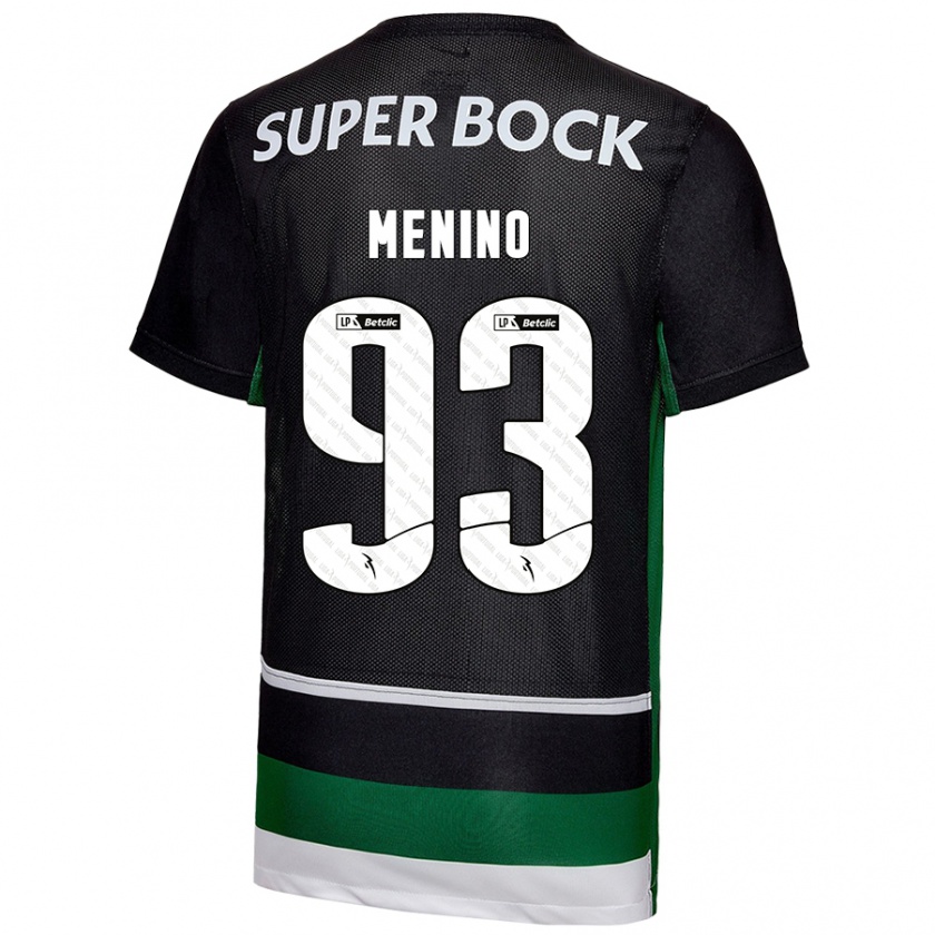 Kandiny Kinder Miguel Menino #93 Schwarz Weiß Grün Heimtrikot Trikot 2024/25 T-Shirt Österreich