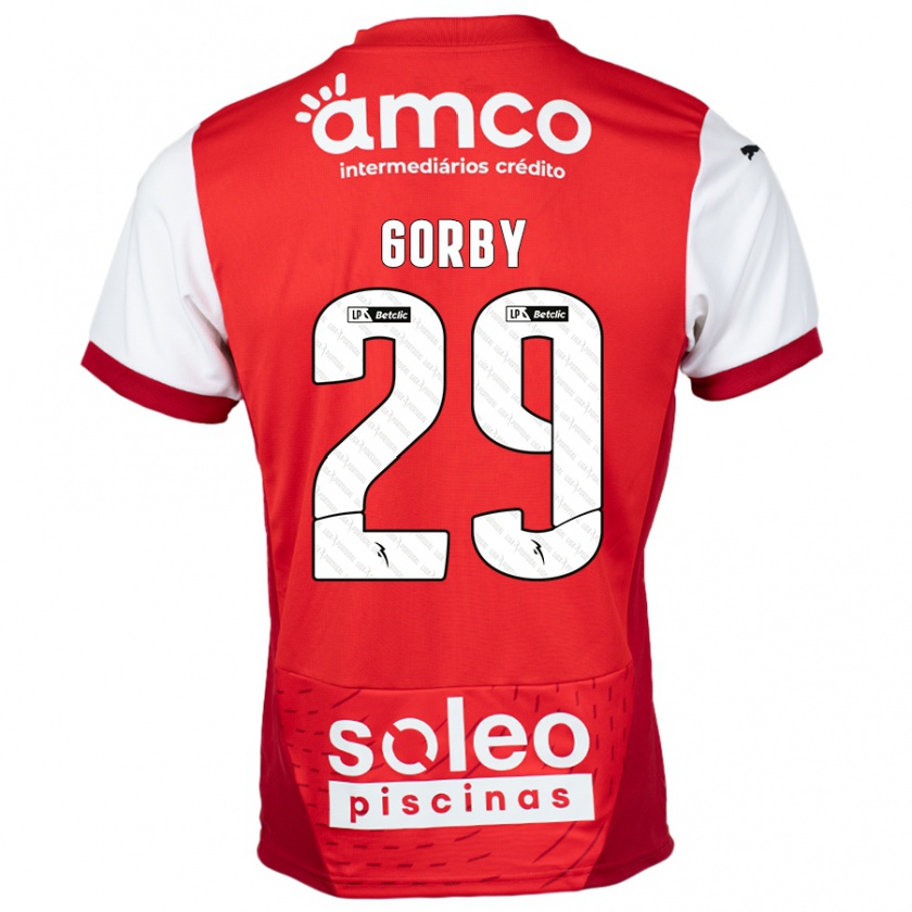 Kandiny Barn Gorby #29 Röd Vit Hemmatröja Matchtröjor 2024/25 Tröjor T-Tröja