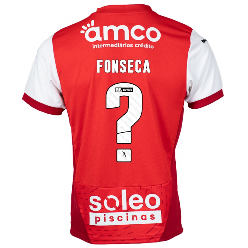 Kandiny Kinderen Diogo Fonseca #0 Rood Wit Thuisshirt Thuistenue 2024/25 T-Shirt