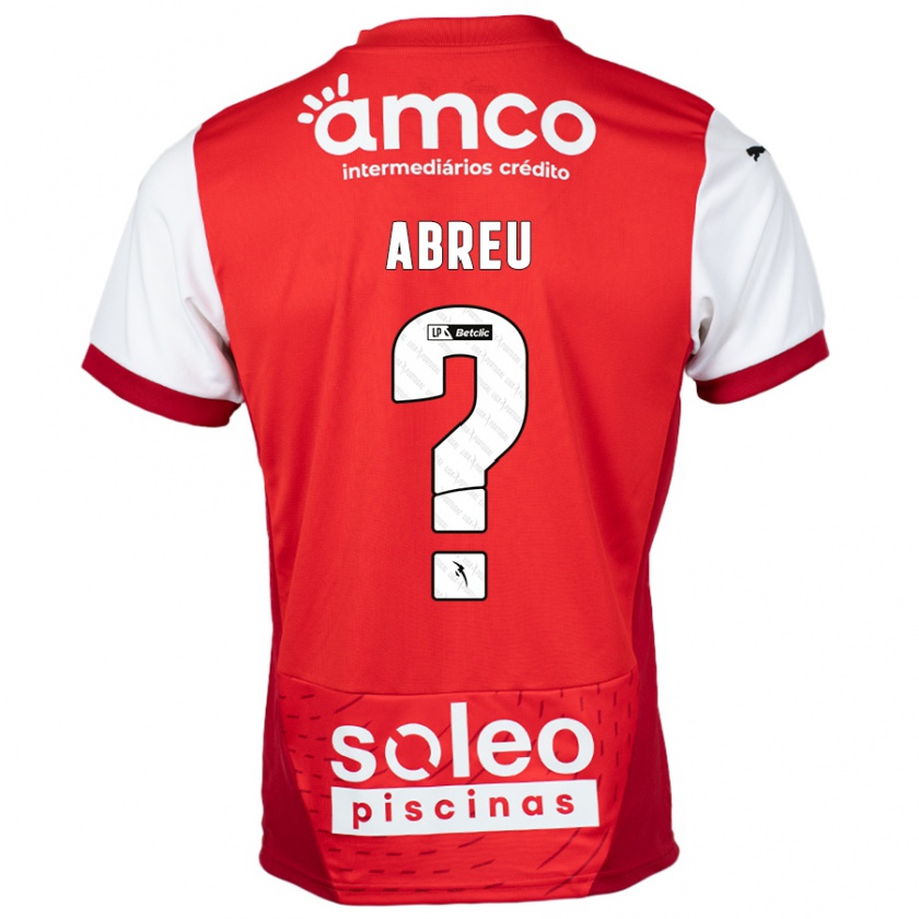 Kandiny Kinderen Rodrigo Abreu #0 Rood Wit Thuisshirt Thuistenue 2024/25 T-Shirt