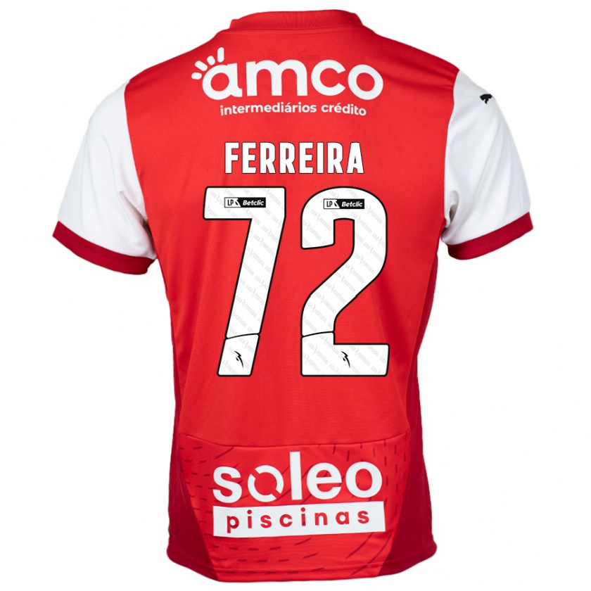 Kandiny Kinderen André Ferreira #72 Rood Wit Thuisshirt Thuistenue 2024/25 T-Shirt België